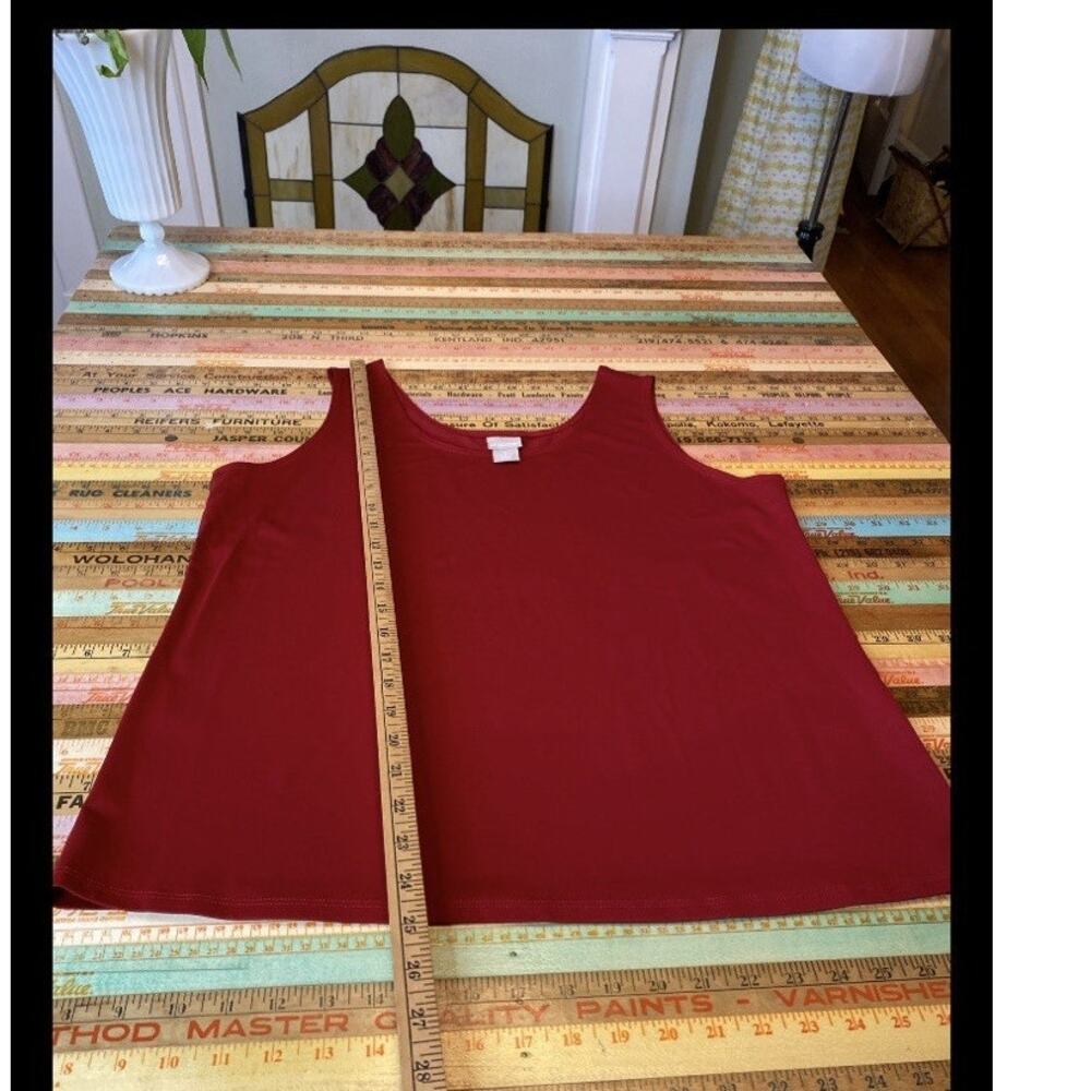 Chicos Size 3 US XL 14/16 Open Sheer Cardigan Travelers Tank Top Old Money Class - Picture 14 of 16